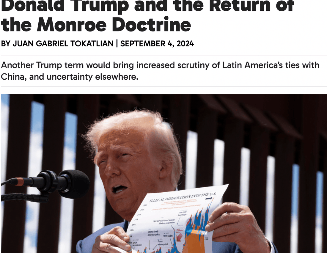 En adoptant des positions isolationnistes, Donald Trump redonne vie aux idées du président Monroe - Rightbrain Magazine store 