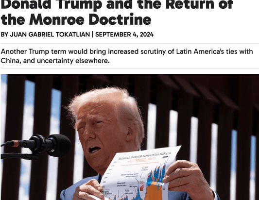 En adoptant des positions isolationnistes, Donald Trump redonne vie aux idées du président Monroe - Rightbrain Magazine store 
