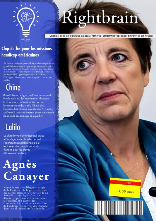 Agnès Canayer: " Quand un jeune en situation de handicap veut travailler, il ne devrait pas être freiné par des délais bureaucratiques. " - Rightbrain Magazine store
