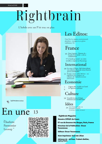 Charlotte Parmentier-Lecocq, Ministre déléguée chargée des Personnes handicapées : "La compétitivité ne doit pas être opposée à une économie inclusive." - Rightbrain Magazine store