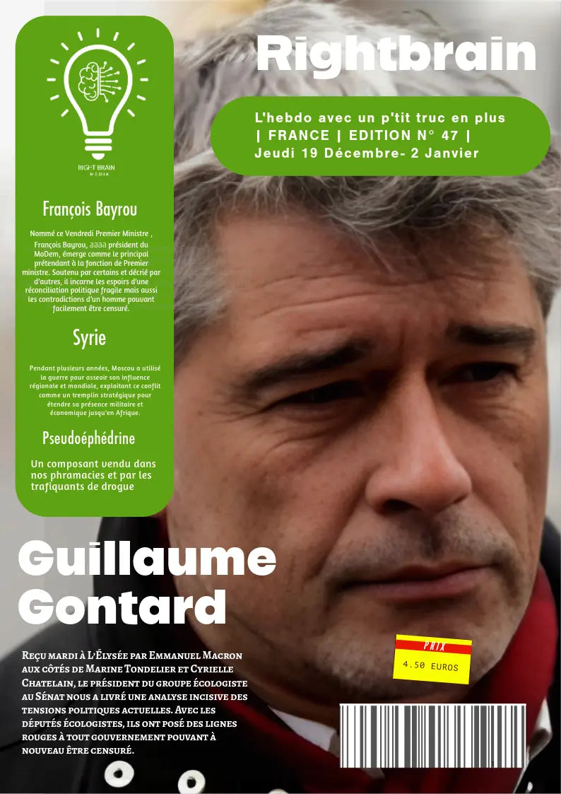 Guillaume Gontard: "Les Français réclament de la justice fiscale, sociale et plus d’égalité dans le partage des richesses." - Rightbrain Magazine store