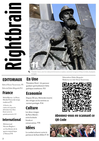 Le Sionisme, de Theodore Herzl au mois d'Octobre 2024 - Rightbrain Magazine store